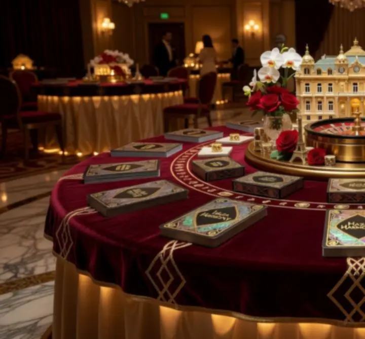 Stół kasynowy w dekoracji Las Vegas Night